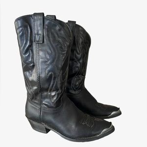Black Western Leather Boots